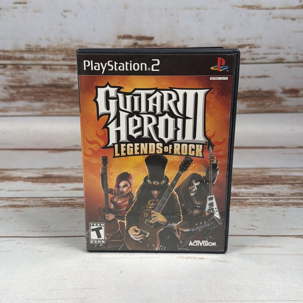 Guitar Hero lll 3: Legends of Rock (Playstation 2 PS2, 2007) Complete Manual CIB